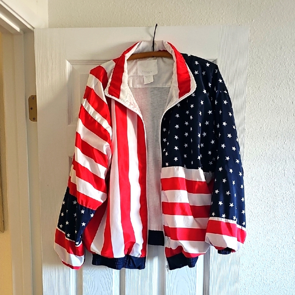 Women's Varsity Jacket - Red, White, and Blue